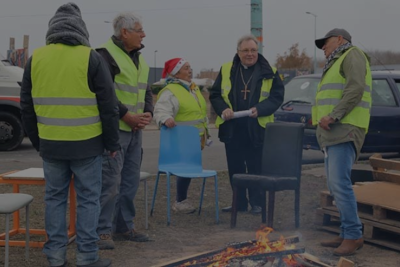 Mgr Ginoux gilet jaune Montauban