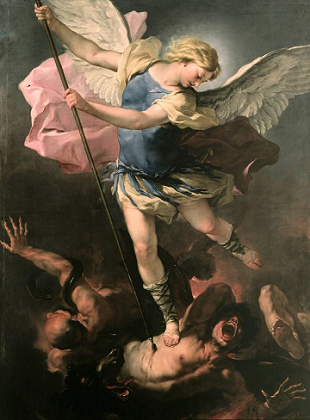 st-Michael brings down the devil