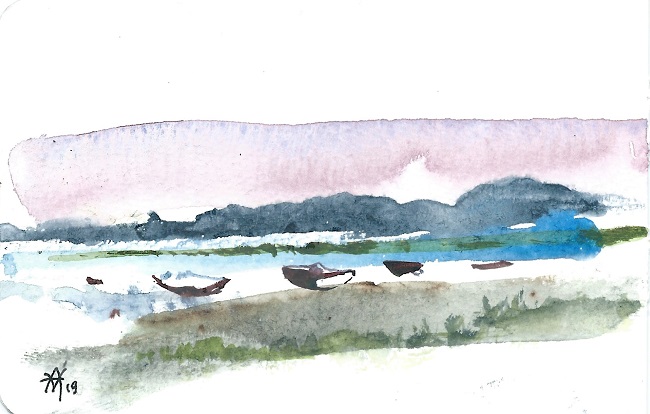 Aquarelle, Arès par Anne V.