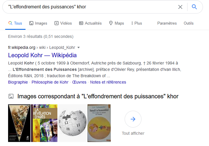 "Effondrement des Puissances" Kohr