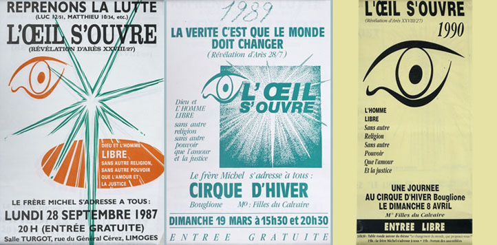 Affiches L'Œil S'Ouvre 1987, 1989, 1990