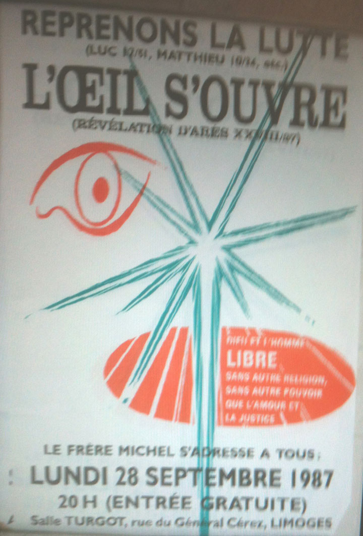 Affiche "L'Œil S'Ouvre" 1987 et 1988