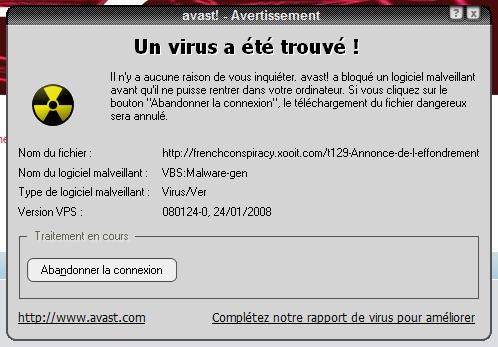 virus détecté