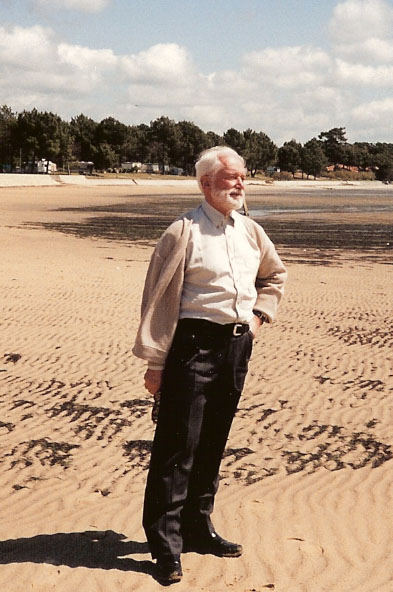 Brother Michel on the beach