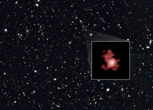 The galaxy GN-z11 is the farthest of the interstellar agglomeratesthat are seen from the Earth. It is about 13,4 billion light-years. It supersedes z8_GND_5296, but about 2 000 000 000 000 (2 trillions) galaxies are supposed actually to fill the Universe, which might well be unlimited. The Outspread One (Sign ii/4) might well be the Unlimited One, therefore. Crédit&nbsp;: NASA, ESA, P. Oesch (Yale University), G. Brammer (STScI), P. van Dokkum (Yale University), and G. Illingworth (University of California, Santa Cruz)