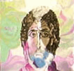 An icon with some likeness to Jesus when he appearedin Arès (France) from January 15 to April 13, 1974. 
