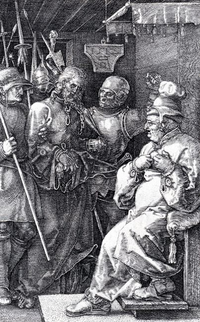 Jesus dragged to Caiaphasby Albrecht Dürer