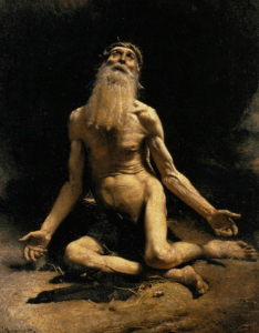 Like all men on earth Job is not cut out for destitution or illness, at all. He however looks like he would suffer everything with pious resignation. In actual fact, he is deeply marked by what he can as well as what he wills in forever unkown proportions. Job actually is a boderline penitent. Hence he is redeemed in his lifetime. (Job, tableau de Léon Bonnat, 1880) 