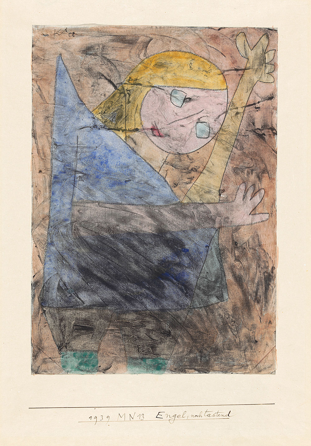 Engel, noch tastend = Angel still groping about, Paul Klee. (Source&nbsp;: Public domain, Wikimedia)