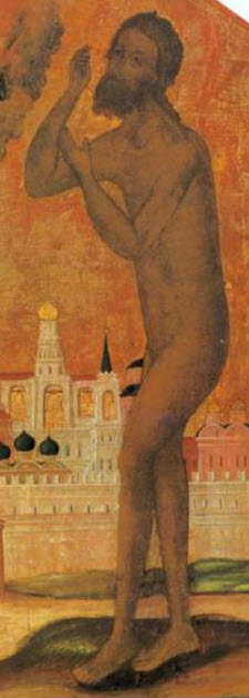 Basil the Blessedforever nude on icons (Source&nbsp;: (18th c., Saint Basil's Cathedral))