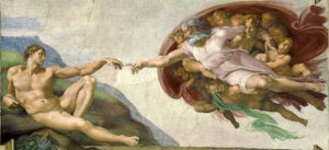 Such misrepresentations of God have demonstrated the incapability of religion to escape from primitivity and superstition and keep atheism from spreading. What’s more, here (Sixtine Chapel, Michael-Angelo, Vatican) we wonder whether God is creating Adam or Adam creating God. (Source&nbsp;: Michel-Ange, chapelle Sixtine, Public domain, Wikimedia)
