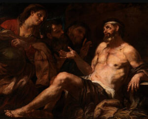 Sermonizerss Eliphaz, Bildad and Zophar,who take Job to task, and who scold him, are just spécimens among the perpetual sermonizers, whether religious, or political, or moralistic, etc. (Photo&nbsp;: Luca Giordano, Public Domain Dedication Wikimedia)